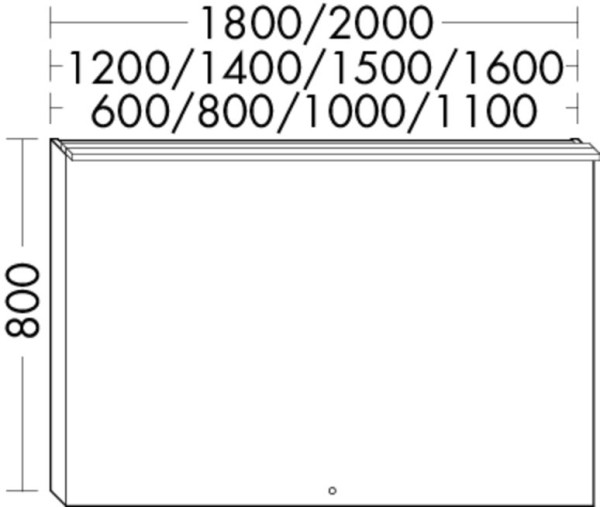 Burgbad Spiegel rc40 Melamin 800x1000x40 Melamin Grau Metallic, SIJW100F4701