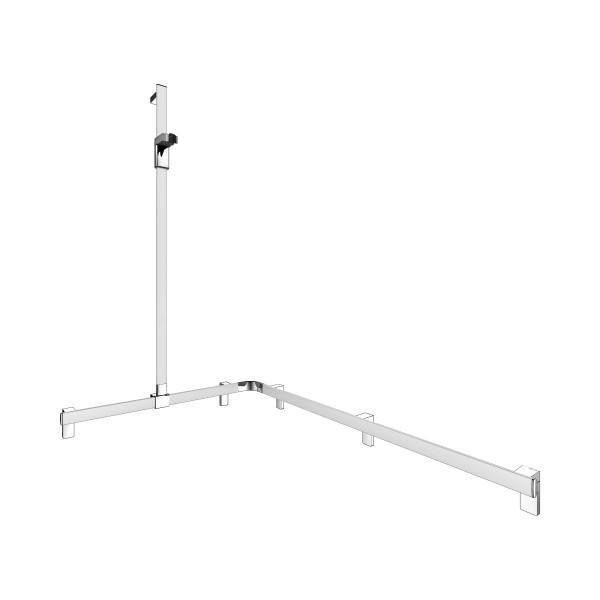 KEUCO AXESS Eck-Duschhandlauf 90° mit Brausestange, Metall, B: 115 H: 130,1 T: 85 cm, 35015170202