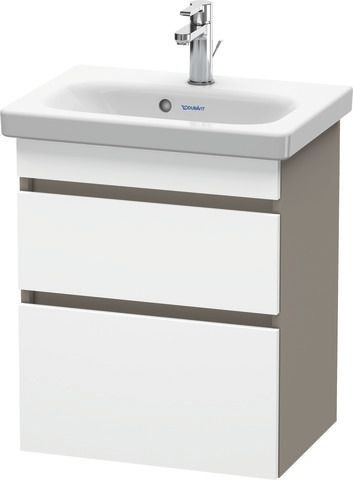 Duravit DuraStyle Waschtischunterbau wandhängend Weiß & Basalt Matt 500x368x610 mm - DS640301843