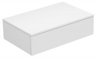 Keuco Sideboard Edition Keuco Sideboard Edition 400 31740, 1 Auszug, weiß/Glas trüffel sat.,450, 31740730001