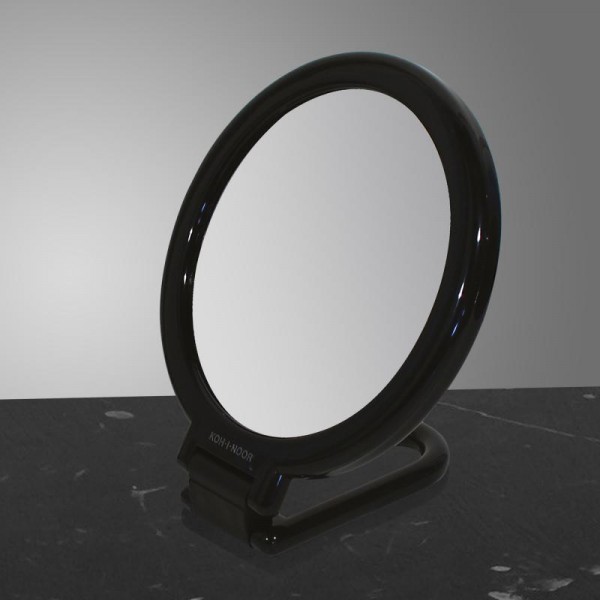 Koh-i-Noor Spiegel mit Klappgriff, doppelseitig, SC152N-3, schwarz