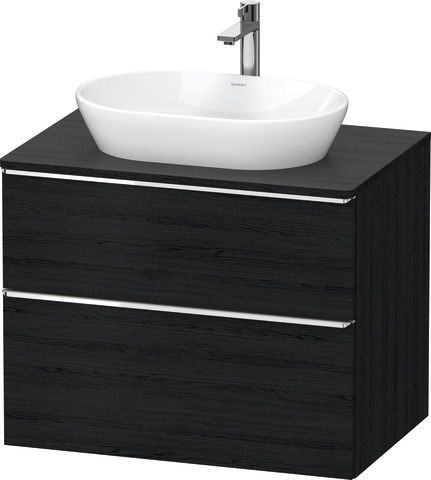 Duravit D-Neo Konsolenwaschtischunterbau wandhängend Eiche Schwarz Matt 800x550x664 mm - DE496701016