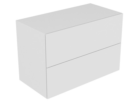 Keuco Sideboard Edition 11 31325, 2 Frt-auszüge, weiß/Glas weiß, 31325300000