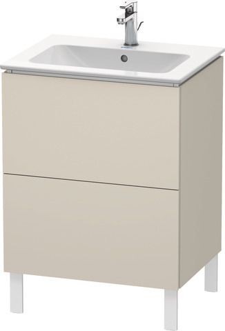 Duravit L-Cube Waschtischunterbau bodenstehend Taupe Supermatt 620x481x704 mm - LC662508383