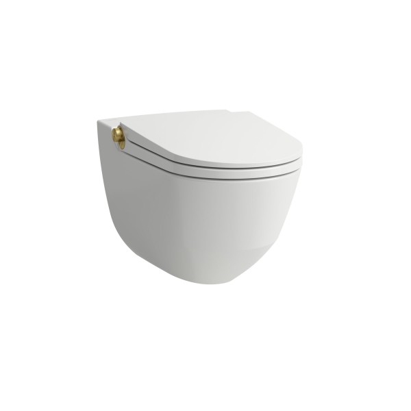 LAUFEN Dusch-T-WC wandh. RIVA 600x355x405 rim. we mt m. Controller Gold gl, H8206917620001