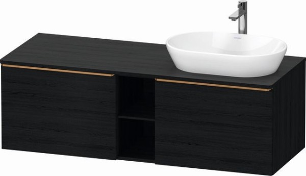 Duravit D-Neo Konsolenwaschtischunterbau wandhängend Eiche Schwarz Matt 1400x550x459 mm - DE4950R041
