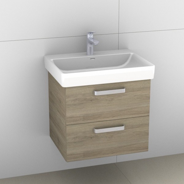 Artiqua 415 Waschtischunterschrank für Pro S 810963 Sanremo Eiche quer NB, 415-WU2L-L54-7145-428