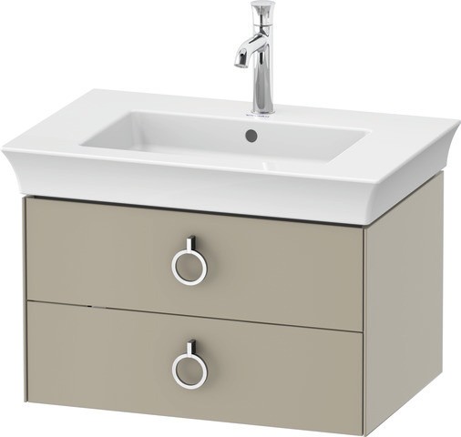 Duravit White Tulip Waschtischunterbau wandhängend Taupe Seidenmatt 684x458x410 mm - WT4351060600010