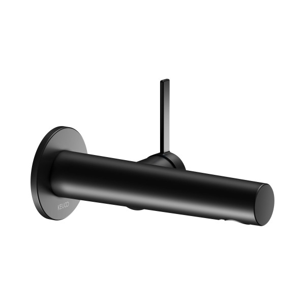 Keuco IXMO Pure Black Selection Waschtischarmatur Unterputz, rund, Ausladung: 165 mm, schwarz matt