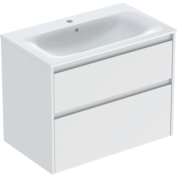 Geberit Renova Plan Set Möbelwaschtisch schmaler Rand, mit Unterschrank, zwei, 504040008