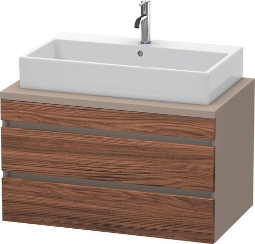 Duravit DuraStyle Konsolenwaschtischunterbau wandhängend Nussbaum dunkel & Basalt Matt 900x548x512 m