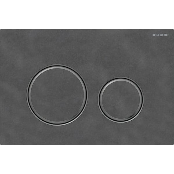 Geberit Betätigungsplatte Sigma21, für 2-Mengen-Spülung schwarzchrom, Mustang Schiefer, 115651JM1