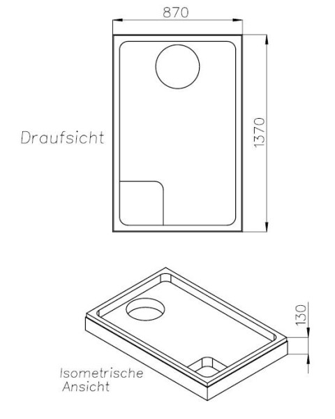 Neuesbad Wannenträger für Bette superflach 140x90x3,5