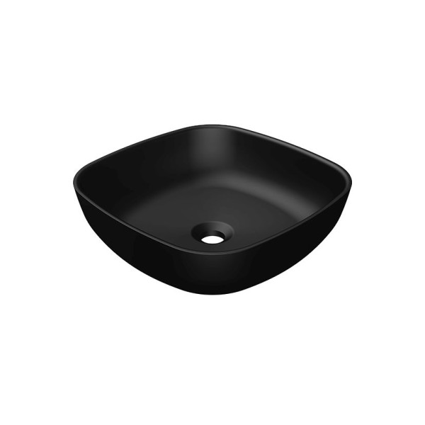 Steinberg Serie 440 Aufsatzschale quadratisch, ohne HL, ohne Überlauf, 400 mm x 400mm, matt black