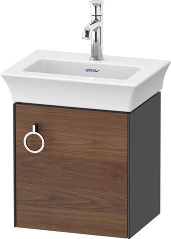 Duravit White Tulip Waschtischunterbau wandhängend Amerikanischer Nussbaum & Graphit Hochglanz & Mat