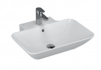 VitrA Geo Waschtisch VitrA Geo Waschtisch Options VC 600 x, 495 mm mit Überlauf weiss, 4426B403-0001
