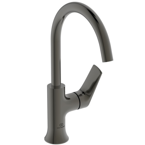 Ideal Standard Waschtischarmatur h.Auslauf LaDolceVita o.Ablaufgarnitur Magnetic Grey, BD658A5