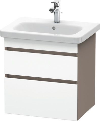 Duravit DuraStyle Waschtischunterbau wandhängend Weiß & Basalt Matt 580x448x610 mm - DS648001843