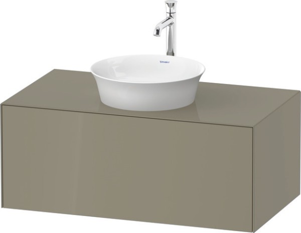 Duravit White Tulip Konsolenwaschtischunterbau wandhängend Stein Grau Hochglanz 1000x550x408 mm - WT