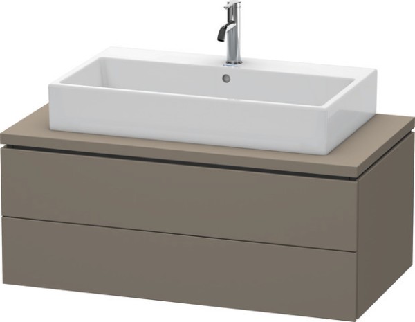 Duravit L-Cube Konsolenwaschtischunterbau wandhängend Flanell Grau Seidenmatt 1020x547x400 mm - LC58