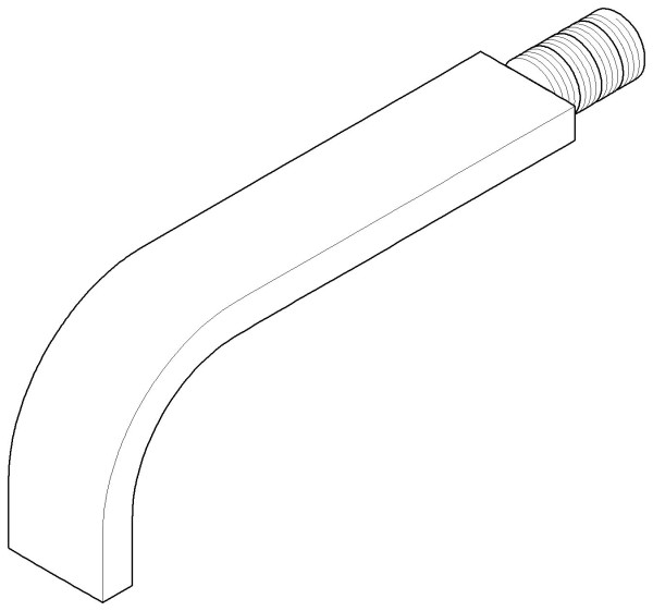 Dornbracht Auslauf Ersatzteile 04282215010 170 x 35 x 11 mm Dark Platinum gebürstet