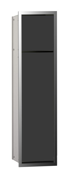 Emco asis WC-Modul (150), Unterputz, 654mm, ohne Einbau-Rahmen,chrom/schwarz, 974027940