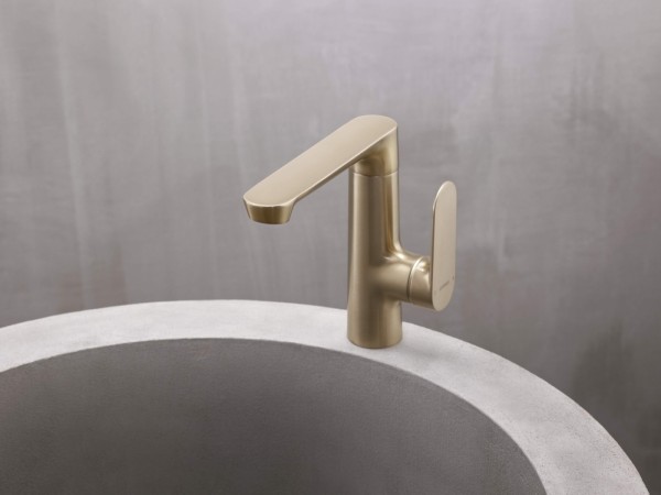 Hansa Einhandmischer Waschtisch-Batterie HANSAGENESIS 3754 Ausladung, Bronze gebürstet, 3754226381