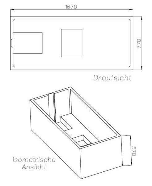 Neuesbad Wannenträger für Ideal Standard i.life 170x80