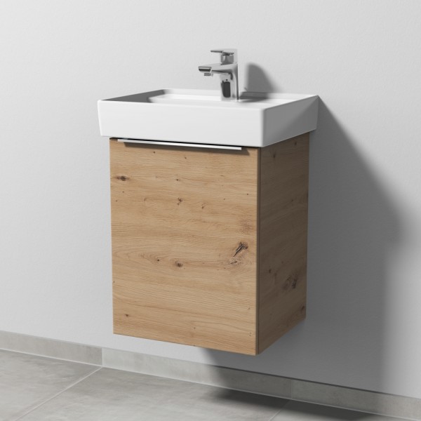 Sanipa 3way Waschtischunterbau zu Villeroy & Boch Collaro Waschtisch mit 1 Tür, Eiche Natural-Touch