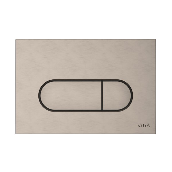 VitrA Root Round WC-Betätigungsplatte für 2?Mengen?Spülung Nickel gebürstet,740-2295