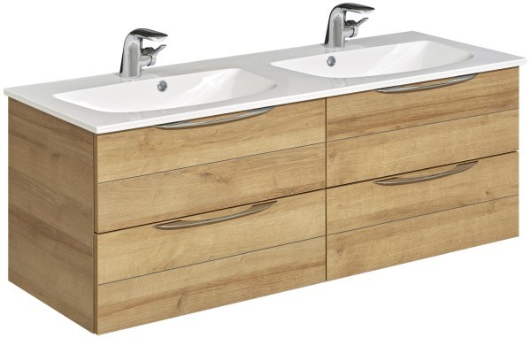 Pelipal Serie 6025 Mineralmarmor-Doppelwaschtisch MMDWT70-1320, B:1320, H:17, T:480mm