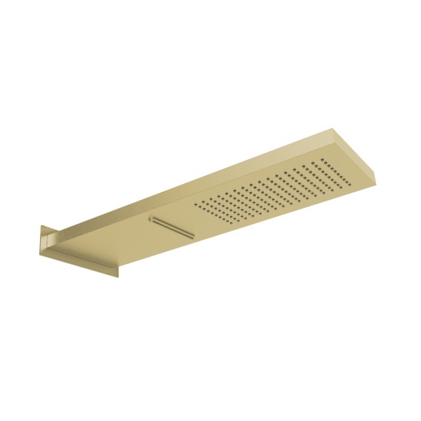 Herzbach spa ix pvd regen/schwall slim ap 539x165 brass, Brass Steel, 21.661600.2.41