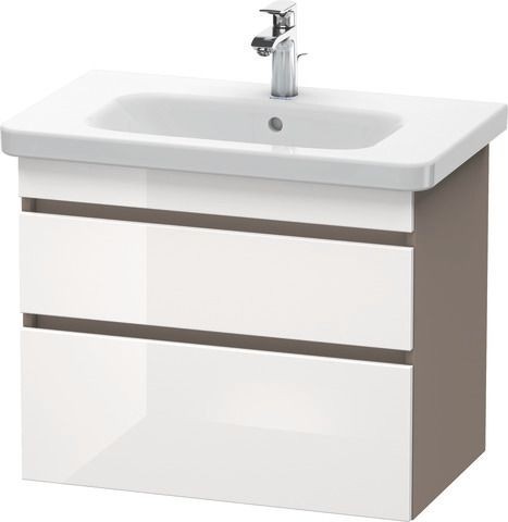 Duravit DuraStyle Waschtischunterbau wandhängend Weiß & Basalt Hochglanz & Matt 730x448x610 mm - DS6