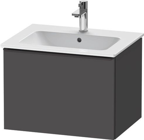 Duravit D-Neo Waschtischunterbau wandhängend Graphit Matt 610x462x440 mm - DE42610BD490000