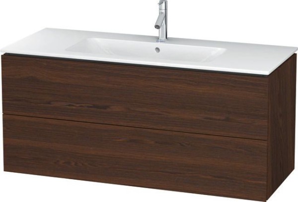 Duravit L-Cube Waschtischunterbau wandhängend Nussbaum gebürstet Matt 1220x481x550 mm - LC624306969