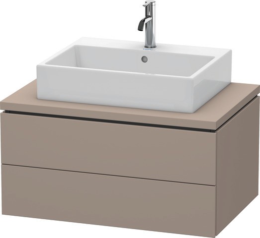 Duravit L-Cube Konsolenwaschtischunterbau wandhängend Basalt Matt 820x547x400 mm - LC581704343