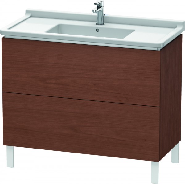 Duravit L-Cube Waschtischunterbau bodenstehend Amerikanischer Nussbaum Matt 1020x469x712 mm - LC6610