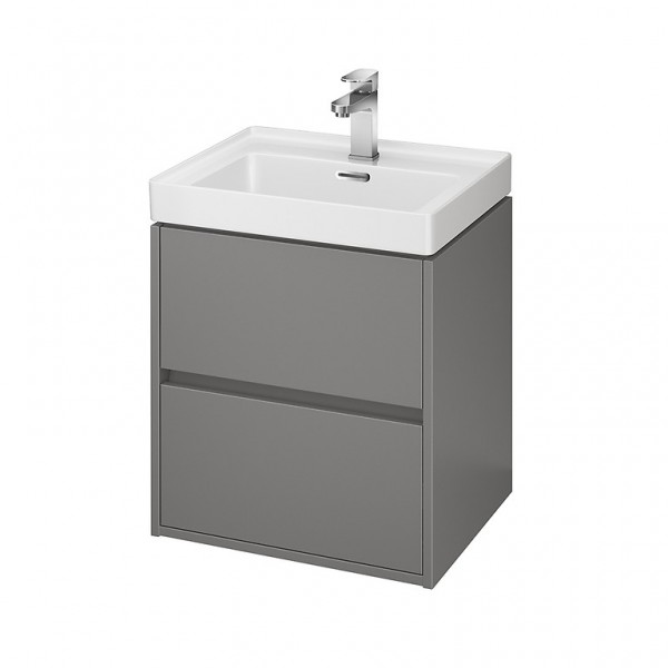 Neuesbad Serie 300 Waschtischunterschrank, B:494, T:397, H:533mm, grau matt