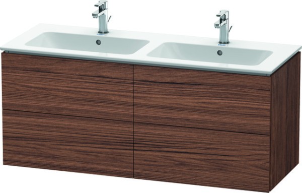 Duravit L-Cube Waschtischunterbau wandhängend Nussbaum dunkel Matt 1290x481x550 mm - LC625902121