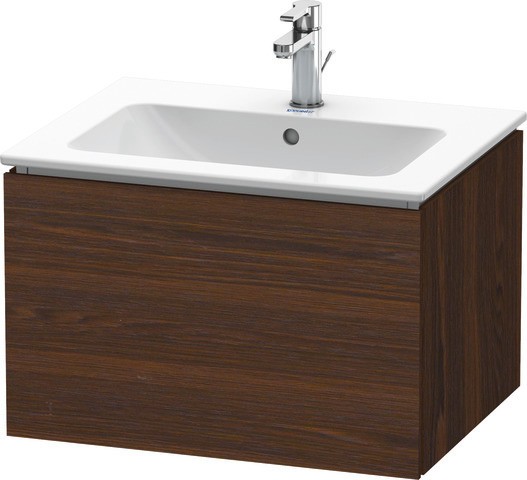 Duravit L-Cube Waschtischunterbau wandhängend Nussbaum gebürstet Matt 620x481x400 mm - LC614006969