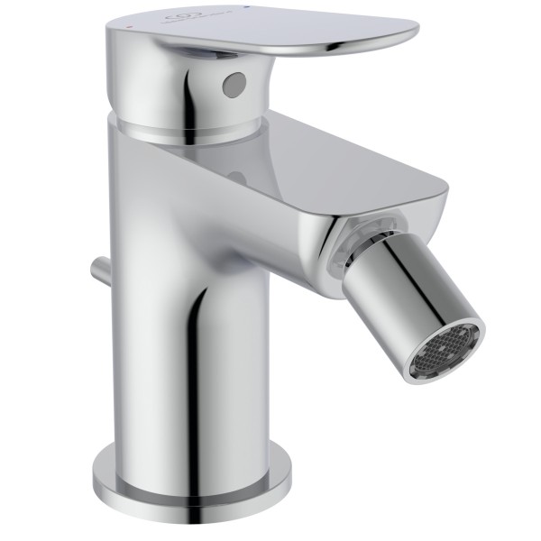 Ideal Standard Bidetarmatur Ceralife O Ausladung 95mm mit Ablaufgarnitur Chrom, BE112AA