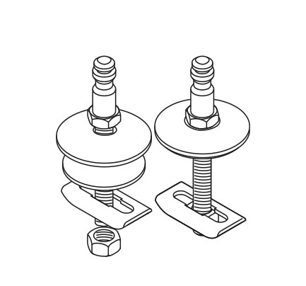 LAUFEN Befestigung WC-Sitz Pro Universal, mit Absenkautomatik f. Sitz H893959, H8939670000001