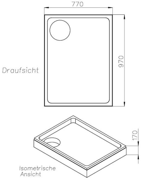 Neuesbad Wannenträger für Duravit Starck 800x1000x65