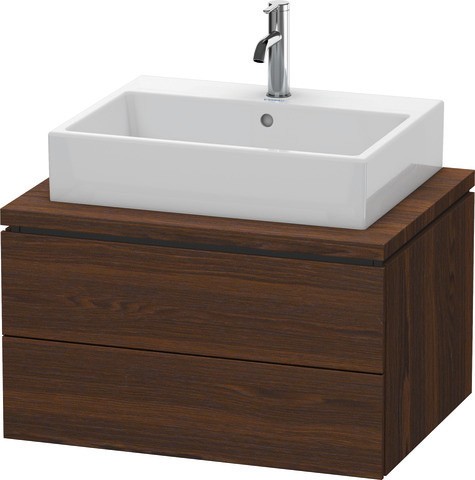 Duravit L-Cube Konsolenwaschtischunterbau wandhängend Nussbaum gebürstet Matt 720x547x400 mm - LC581