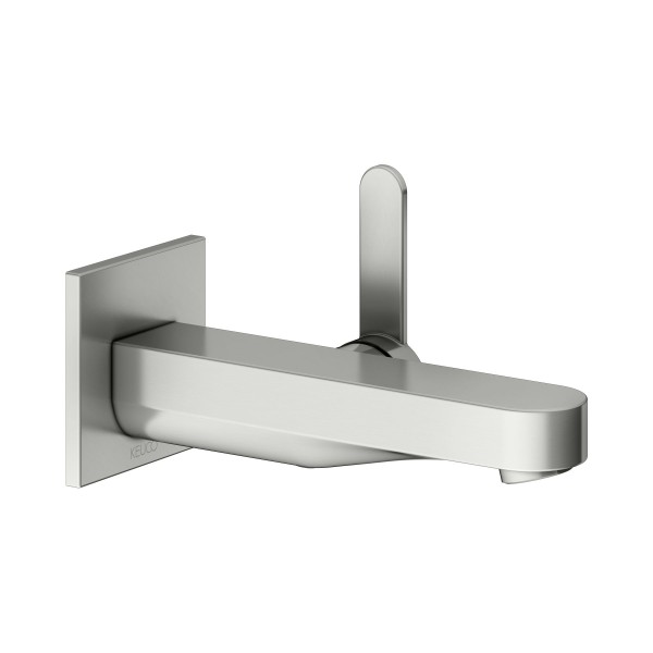 Keuco Waschtischarmatur IXMO 59516, eckig Wandmontage, 187 mm, Edelstahl-finish, 59516060302