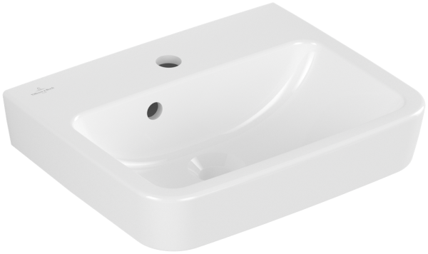 Villeroy & Boch Handwaschbecken O.novo 450x370mm Eckig 1HL. m. ÜL. Weiß Alpin CeramicPlus, 434445R1