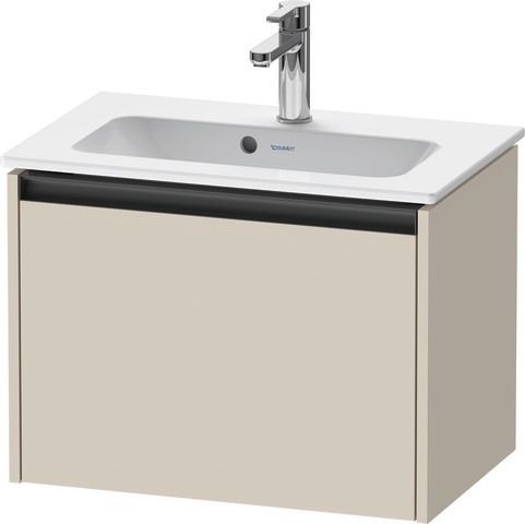Duravit Ketho.2 Waschtischunterbau wandhängend Taupe Supermatt 610x390x440 mm - K25055083830000