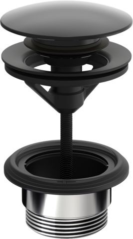 Hansa Ablaufgarnitur Push-Open HANSA 0764 Matt-Schwarz 0764010033