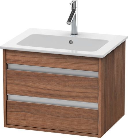 Duravit Ketho Waschtischunterbau wandhängend Nussbaum Matt 600x475x480 mm - KT642807979