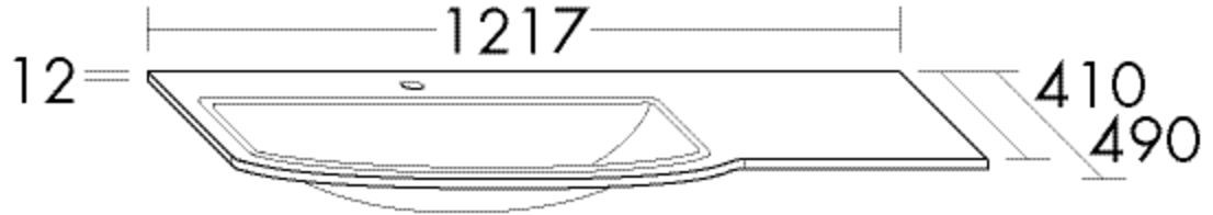 Burgbad Keramik Waschtisch alpinweiss 12x1217x490 Alpinweiss, KBAV121LC0001 KBAV121LC0001